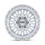KMC Aztec KM554 Gloss Silver with Machined Face - rear barrel view