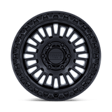 KMC Aztec KM554 Matte Black with Gloss Black Lip - rear barrel view