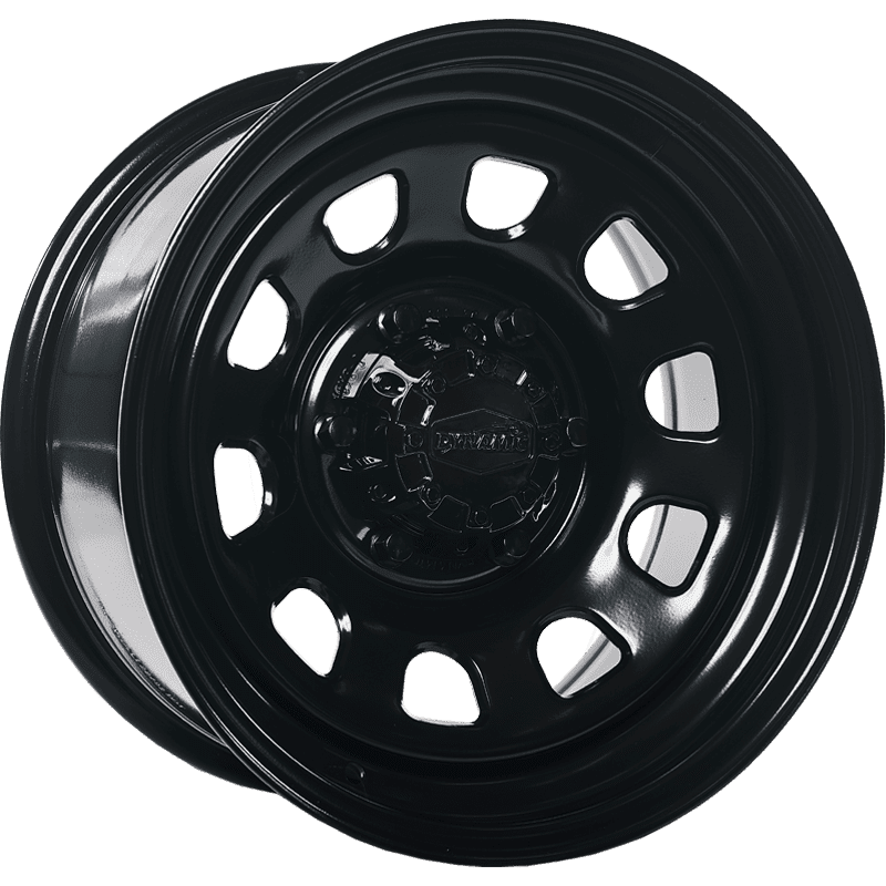 Dynamic D Steel Wheels Satin Black Powder Coated 17 Inch