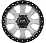 King Offroad Wheels Armor Silver Brushed with Black Lip Aftermarket Accessory