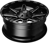 King OffRoad Wheels BLADE Gloss Black Milled Ally Wheels Aftermarket Accessory