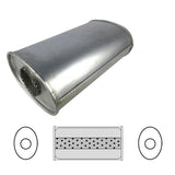 3" Redback Muffler 8" x 5" Oval, 10" Long Centre/Centre, Megaflow (No Spigots)