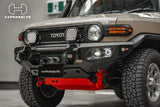 Hamer King Series bull bar splash guard detail on Toyota FJ Cruiser