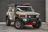 Hamer King Series bull bar fitted to Toyota FJ Cruiser, front angle view