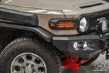 Close-up of Hamer King Series bull bar recovery point on Toyota FJ Cruiser
