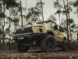 Hamer Sierra Series bull bar fitted to Lexus GX550, rear three-quarter view