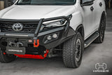 Top view of Hamer King Series Plus looped bull bar for Fortuner