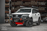 Hamer King Plus bullbar number plate flip for winch use, Toyota Fortuner