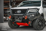 Rear view of Hamer King Series Plus Fortuner bull bar mounting structure
