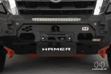 Hamer King Series bull bar splash guard detail on Nissan Patrol Y62