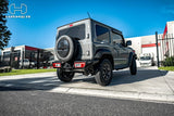 Hamer M-Series rear bar on Suzuki Jimny XL, rear-on view