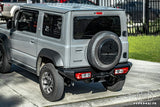 Hamer M-Series rear bar fitted to Suzuki Jimny XL, rear angle view