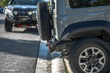 Hamer M-Series rear bar relocated tail light detail on Suzuki Jimny XL