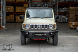 Hamer King Series bull bar fitted to Suzuki Jimny XL, front angle view