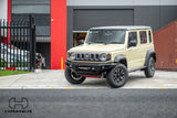 Hamer King Series bull bar winch mounting plate on Suzuki Jimny XL