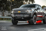 Hamer Atlas Series bull bar LED driving light detail on Chevrolet Silverado 1500