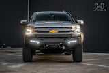 Hamer Atlas Series bull bar fitted to Chevrolet Silverado 1500, rear three-quarter view
