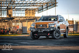 Hamer 4x4 King Series bull bar fitted to Mitsubishi Triton MV, rear three-quarter view