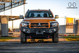 Hamer 4x4 King Series bull bar splash guard detail on Mitsubishi Triton MV