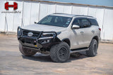 Hamer King Series Plus Fortuner bull bar on location, front angle