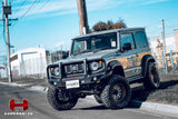 Hamer King Series Plus bull bar fitted to Suzuki Jimny XL, rear three-quarter view