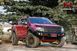 Ford Ranger PX1 fitted with Hamer 4x4 King Series bull bar, front-on view showing LED lighting
