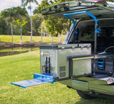 MSA 4X4 DS40 Drop Slide installed and extended over vehicle tailgate