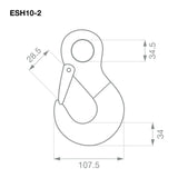 Eye Sling Hook G80 10mm 3.15T (Pair)