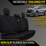 Ford Ranger T6.2 Sport Neoprene Rear Row Seat Covers (In Stock)