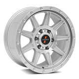 Loaded Gunbarrel Wheels in Silver Machined Face