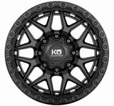King Growler 8 satin black wheel front face view showing split Y-spoke design