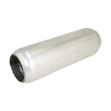 2.5" Hotdog Resonator 12" Long 409 SS Perforated Tube - no spigots