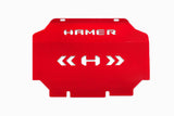 Hamer red powder coated 3mm steel bash plate for Isuzu MU-X 2025 to present - Brixton 4x4