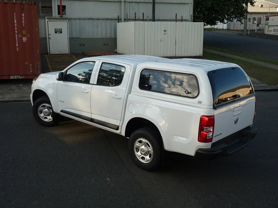 Holden Colorado canopy featuring tinted tempered glass windows