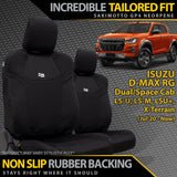 Razorback 4x4 GP4 Standard Neoprene 2x Front Seat Covers Suitable for a Isuzu D-MAX RG