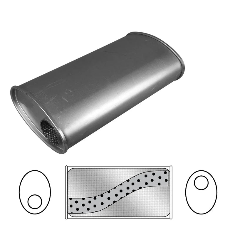 8" x 4" Oval, 16" Long, 2" Offset/Offset, Megaflow (No Spigots) - Brixton 4x4 - Buy Online Now!