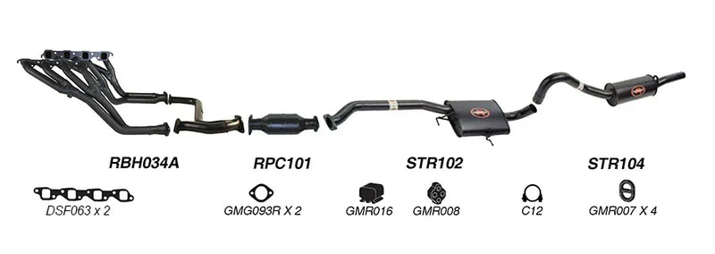 Redback Exhaust System for Holden Commodore (10/1988 - 04/1995), Calais (03/1989 - 04/1995) - Brixton 4x4 - Buy Online Now!