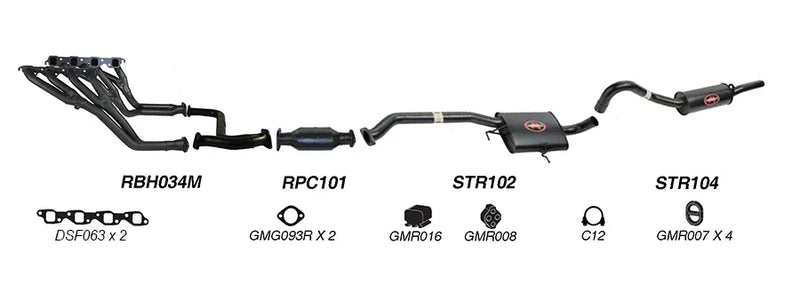 Redback Exhaust System for Holden Commodore (10/1988 - 04/1995), Calais (03/1989 - 1995) - Brixton 4x4 - Buy Online Now!