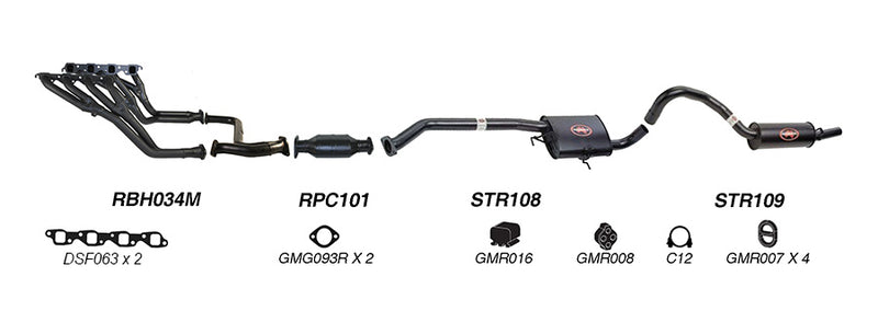 Redback Exhaust 2 1/2" Complete System  for Holden Commodore (04/1995 - 12/2000)