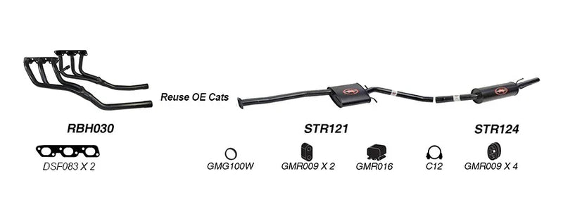 Redback Exhaust 2 1/2" Complete System for Holden Caprice (06/1999 - 07/2004), Statesman (06/1999 - 07/2004) - Brixton 4x4 - Buy Online Now!