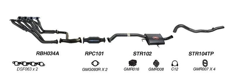 Redback Exhaust 2 1/2" Complete System for Holden Calais (04/1995 - 09/1997), Commodore (04/1995 - 1997) - Brixton 4x4 - Buy Online Now!