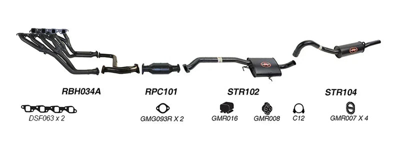 Redback Exhaust System for Holden Commodore (04/1995 - 1997), Calais (04/1995 - 09/1997) - Brixton 4x4 - Buy Online Now!