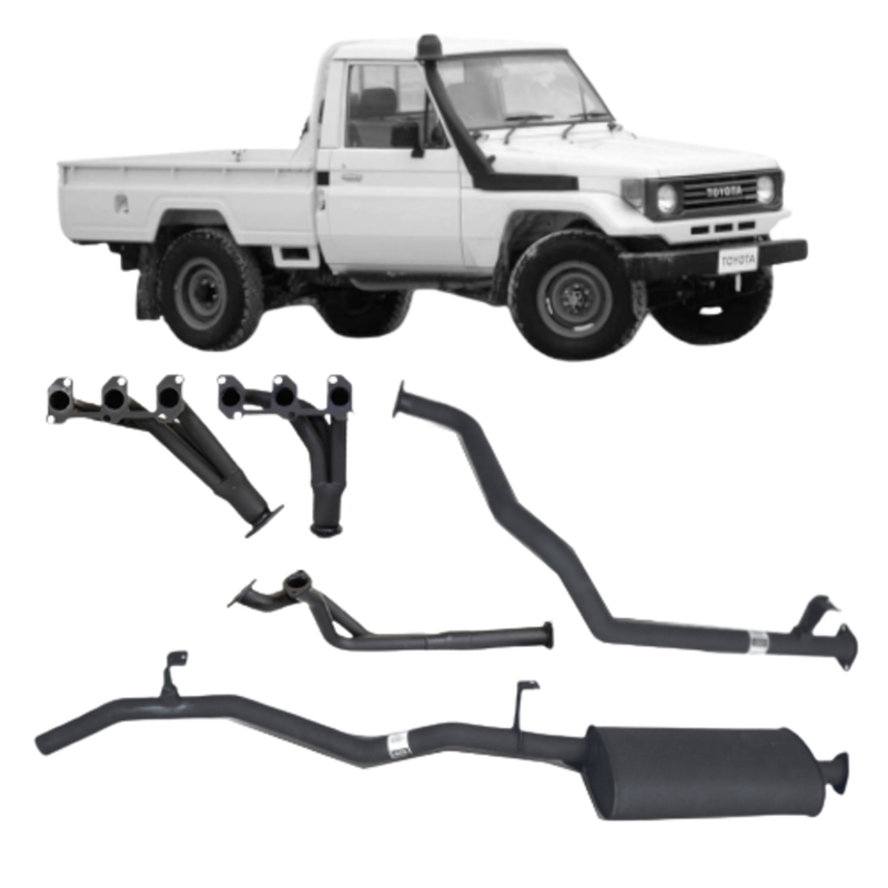 Redback Performance Headers and Exhaust for Toyota Landcruiser 75 and 78 Series 4.2L 1HZ