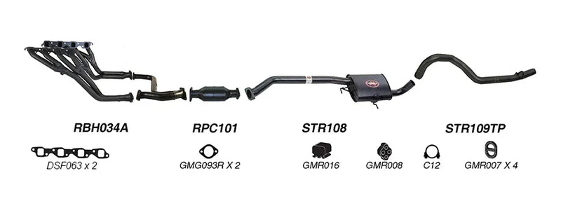 Redback Exhaust 2 1/2" Complete System for Holden Commodore (01/1988 - 2000) - Brixton 4x4 - Buy Online Now!