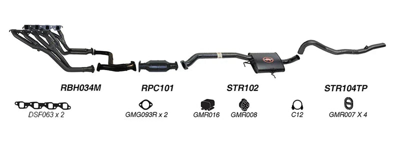 Redback Exhaust System for Holden Commodore (10/1988 - 04/1995), Calais (03/1989 - 04/1995) - Brixton 4x4 - Buy Online Now!