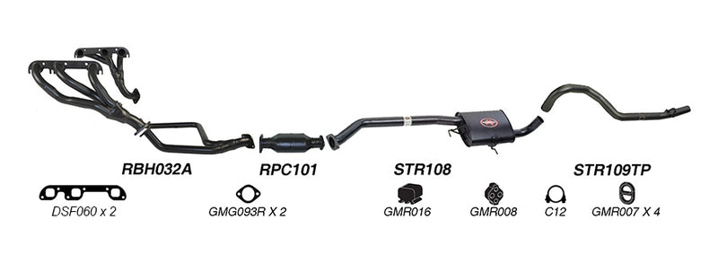 Redback Exhaust 2 1/2" Complete System for Holden Commodore