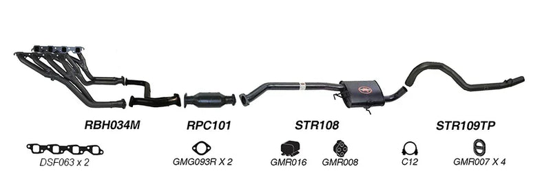 Redback Exhaust 2 1/2" Complete System for Holden Commodore (01/1988 - 04/1995) - Brixton 4x4 - Buy Online Now!