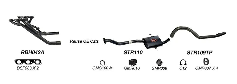 Redback Exhaust 2 1/2" System (Reuse OE Cats) for Holden Commodore (04/1995 - 12/2000) - Brixton 4x4 - Buy Online Now!