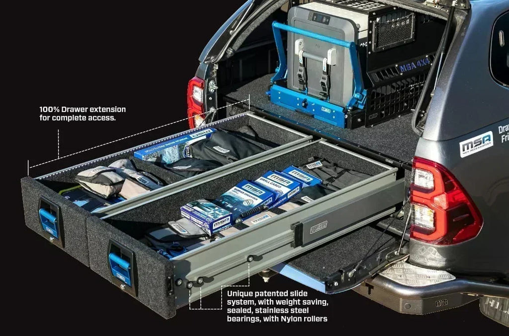 Amarok Rack System Dual Drawer System for VW Amarok 2011 to 03/2023 - Complete Storage Ki ...
