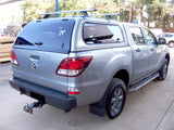 Sleek profile of EGR Premium Canopy on Mazda BT-50, enhancing vehicle look